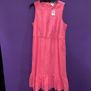 J crew eyelet dress. Pink size 14